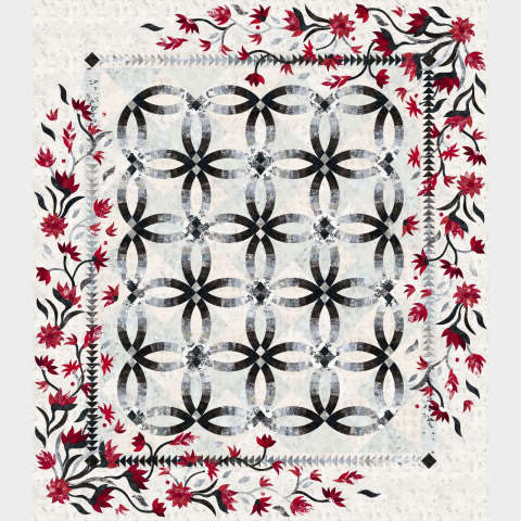 Flowers For My Wedding Ring with 2 Corners of Applique in Forever Collection