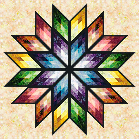 Prismatic Star in the Prismatic Strip Set Timeless Treaures