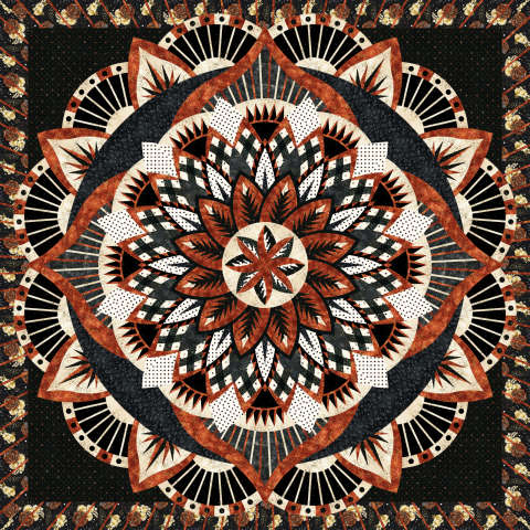 Dinner Plate Dahlia Queen in RJR Precious Metals 99 x 99