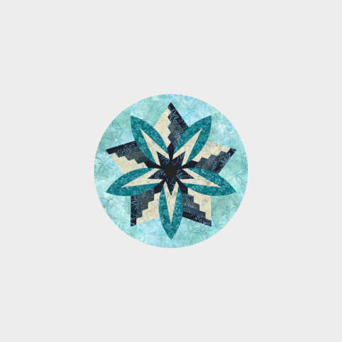 One Rustic Mountain Snowflake in Montana Sapphire