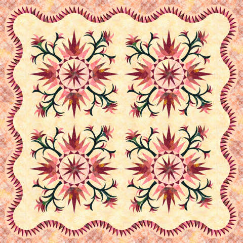 cactus rose quilt pattern