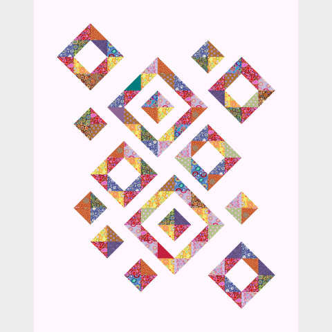 Diamonds in the Rough 52x68 in Kaffe Fassett Fabrics