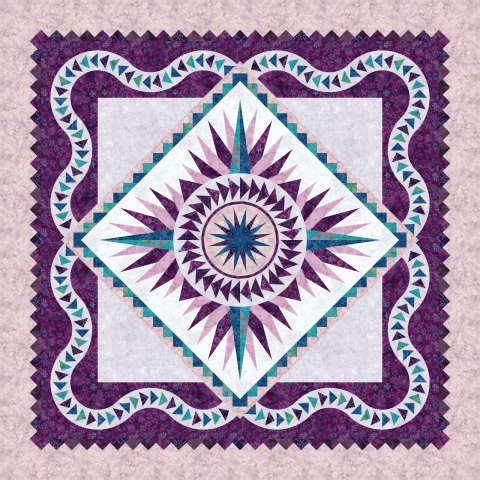 The Prancing Peacock in the Melon Berry Tonga Batik Collection