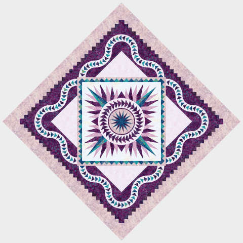 Prancing Peacock Queen Expansion in Melonberry by Timeless Treasures