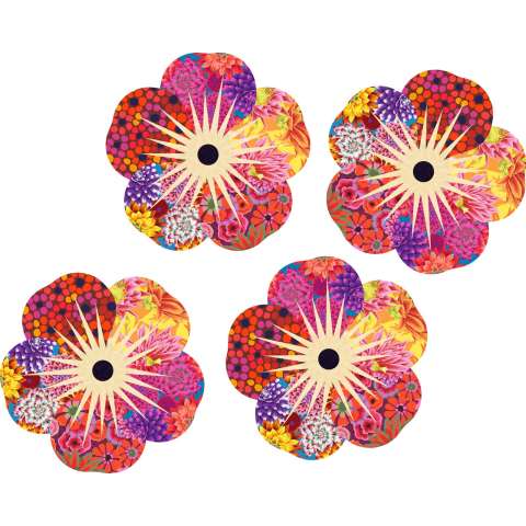 Impatiens in Kaffe Collective • 18" Diameter • 3 Left $54.00 Fabric Only Kit $85.50 Kit with Pattern