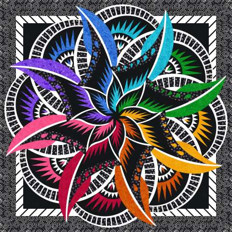 Coral Reef Wall-Black, White & Bright