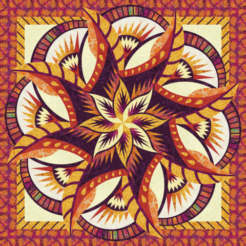 Coral Reef Wall in Farm Fresh by Island Batik