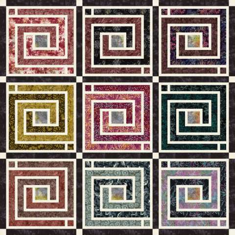 Licorice Rope Multi-Colored • 3 Left • 67x67 Fabric Only Kit $124.00 Kit with Replacement Papers $137.00 $157.00 Kit with Pattern $143.00 $171.00 