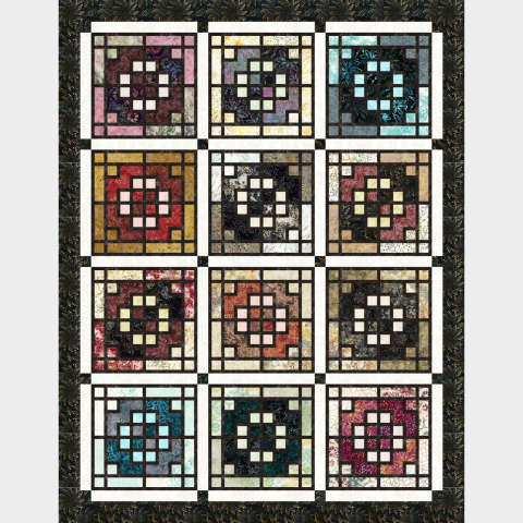 Spice Rack in Spice Market Quiltworx Strip Set Timeless Treasures Dark Sashing