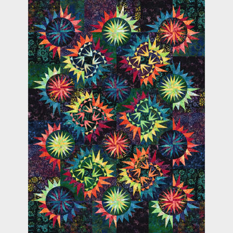 4th of July in 4th of July Tonga Batik Collection Cover Quilt