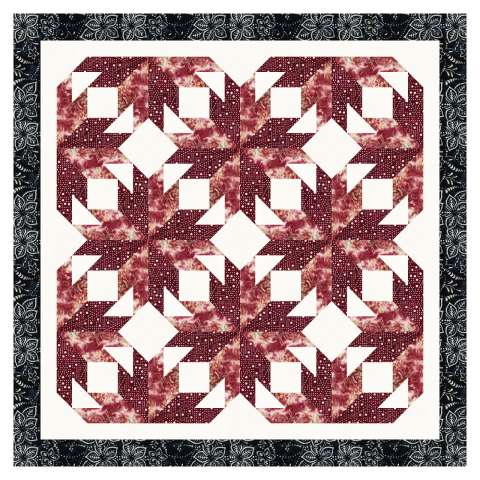 Maple Leaf Flurries • 42x42 $86.00 Fabric Only Sale: $102.50 ($108.00) Kit with Pattern 