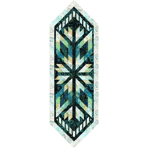 Prism Table Runner in Teals • 22x65 $49.00 Fabric Only $56.00 Kit with Pattern