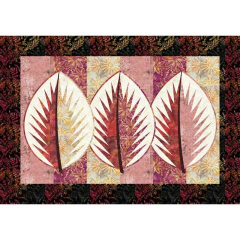 Three Quiltworx Leaf Series • 48x34 $83.00 Fabric Only Sale: $100.25 ($106.00) Kit with Pattern