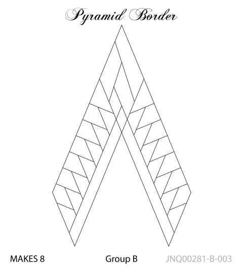 Pyramid Star Border - Spikes same color w/bottom point