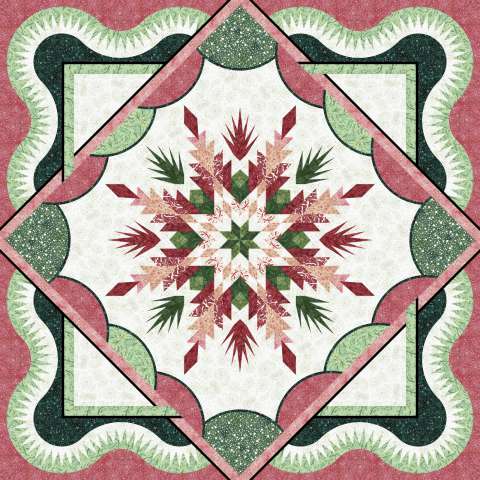 Boughs of Holly Cover Colorway • 99x99 • 1 Left $277.00 Fabric Only Kit $379.00 Kit with Pattern