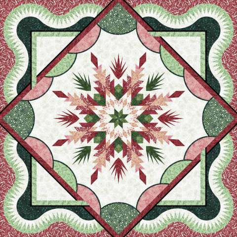 Boughs of Holly with Subs 2 • 99x99 • 2 Left $277.00 Fabric Only Kit $379.00 Kit with Pattern