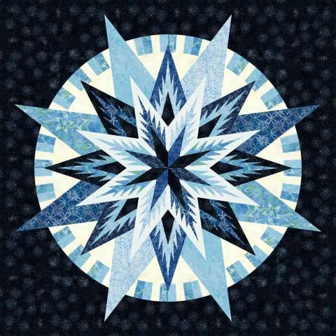 Wishing Star in Blueberry Tart Mini Collection • 57x57 $130.50 Fabric Only $172.00 Kit with Pattern