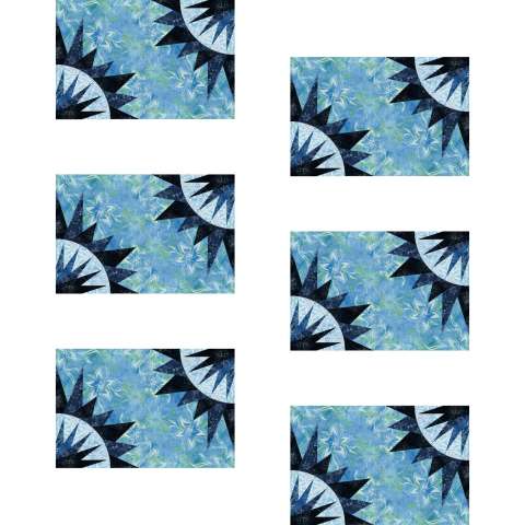 Blue Moon Placemats in Blueberry Tart Mini Collection • 40x40 $66.00 Fabric Only $95.50 Kit with Pattern