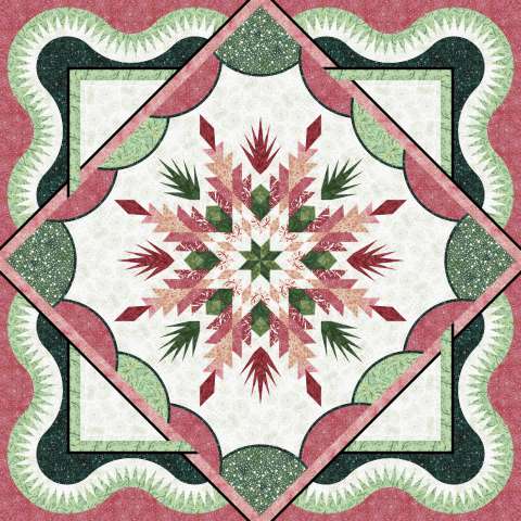 Boughs of Holly Cover Colorway • 99x99 • 1 Left $308.00 Fabric Only $379.00 Kit with Pattern