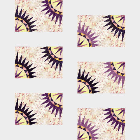 Milk Thistle Placemats in Raspberry Parfait Tonga Batik Mini Collection