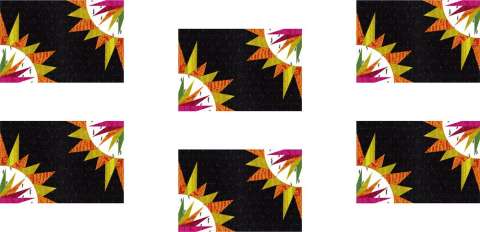 Blue Moon Placemats 4 (Indah Batiks) (6) 12x18 $66.00 Fabric Only $95.50 Kit with Pattern 