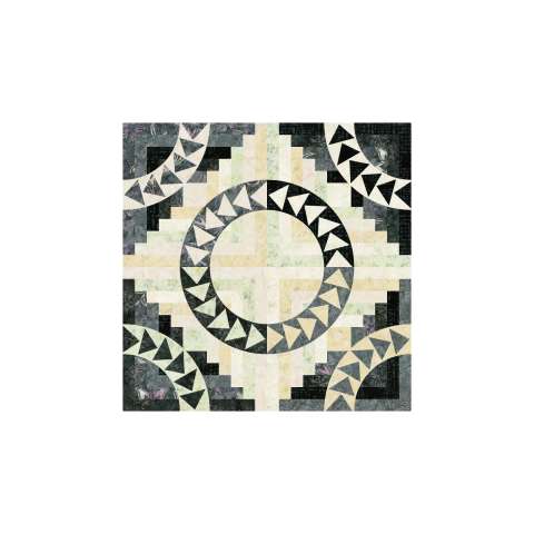 Lincoln Log Cabin Batiks B&W 31" Square or 24" Square 2 Left $20.00 Fabric Only $45.00 Kit with Pattern