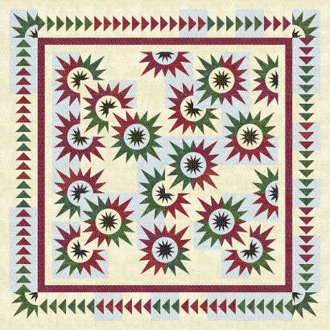 Prickly Pear Christmas • 64x64 Kit with Pattern $223.00 $257.00