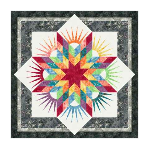 Twinkle Star in Brights 38x58 $66.00 Fabric Only $97.00 Kit with Pattern