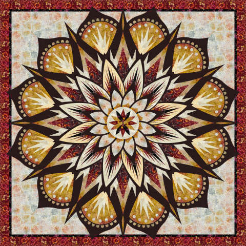 Carnival Flower Wall in Maple Leaf