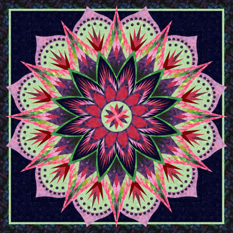 Hoffman Dots Carnival Flower Wall