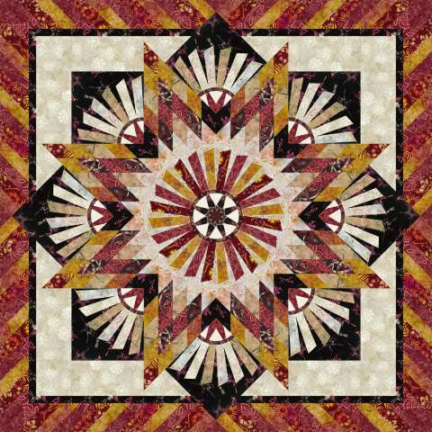 Tarnished Windmill Maple Leaf Collection • 60x60 Fabric Only Kit: $135.00 Sale: $81.00 Kit with Pattern: $186.00 Sale: $111.60