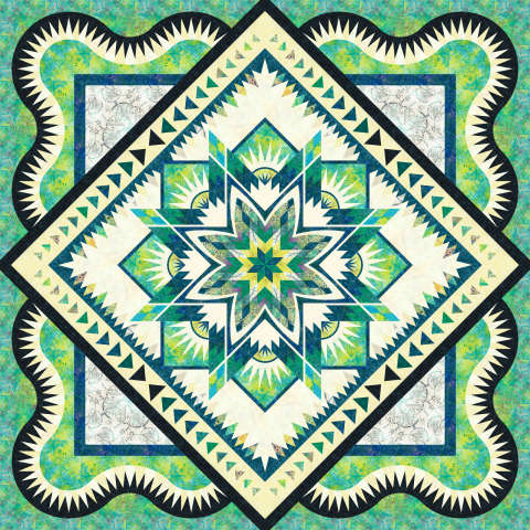 The Cape Cod Garden in Hydrangea Tonga Batiks