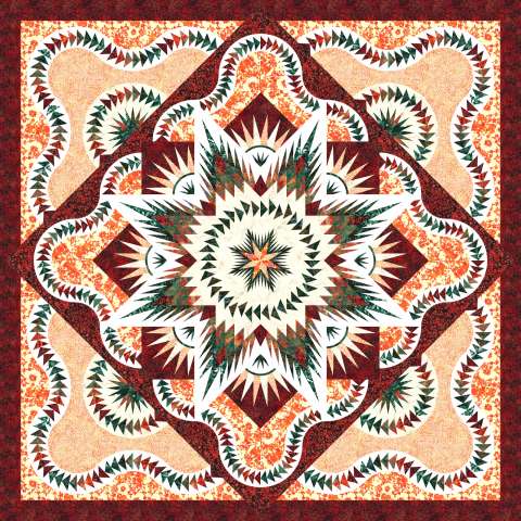 Arctic Star Queen Expansion of Wall Cover Quilt • 99x99 $369.00Kit with Pattern $455.00 Kit with Pattern