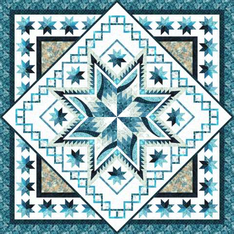 Turtle Island • 99x99 1 Left $322.50 Fabric Only $435.00 Kit with Pattern