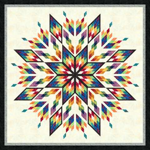 Confetti Cake Batiks 100x100 Fabric Only: $255.00 Kit with Pattern: $327.00