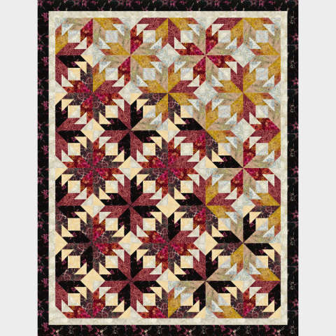 Maple Leaf Flurries in Maple Leaf Tonga Batik Collection