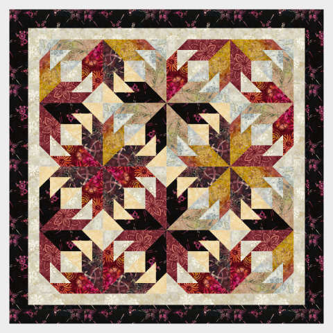 Maple Leaf Flurries in Tonga Batik Maple Leaf Collection