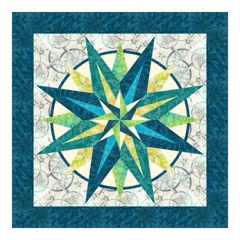 ON SALE - 25% OFF! Pocket Compass Original Colorway • 40x40 This kit includes enough fabric to complete the original pattern. Fabric Only: $55.50 $74.00 Kit with Replacement Papers: $60.56 $80.75 Kit with Pattern: $73.88 $98.50