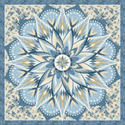 Carnival Flower Soft Blue Sky Wall Version - Includes Coordinating Backing