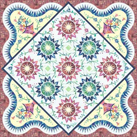 Pocket Full of Posies Jewel Basin Collection McKenna Ryan • 99x99 $375.00 Fabric Only $584.00 Kit with Pattern Video Coming Soon 10/11/2023