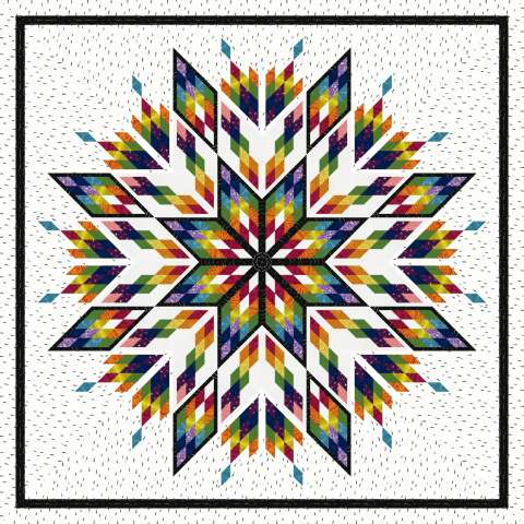 Confetti Cake Indah Batiks • 100x100 • 3 Left Fabric Only Kit: $255.00 Sale: $153.00 Kit with Pattern: $327.00 Sale: $196.20