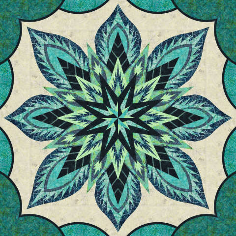 Dragons Tail in Tonga Sage Mini Collection Cover Quilt