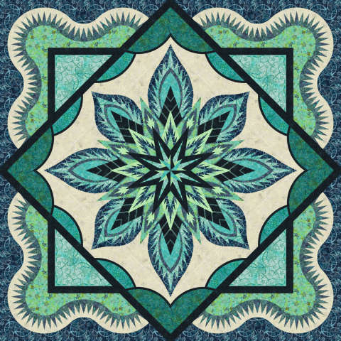 Dragons Tail King in Tonga Batik Sage Mini Collection