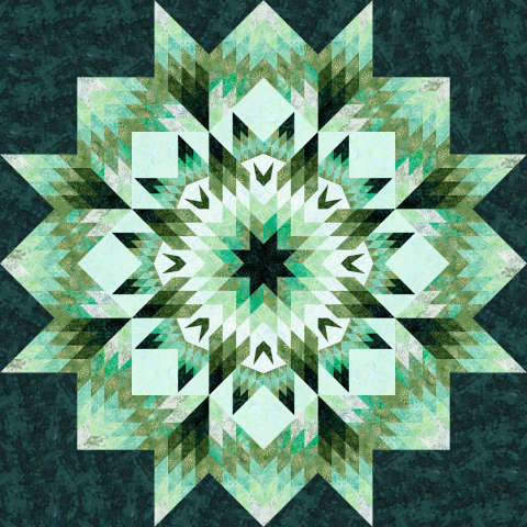 V1 Starry NIght Wall in Emerald Mini Collection Timeless Treasures