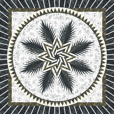 Pinecone Wreath in Gilded by Moda