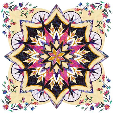 Pocket Full of Posies Kaffe 3 left SOLD BY QUILTWORX Fabric Only: $378.00 Kit with Pattern: $587.00