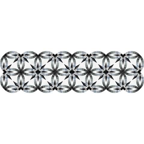 Achromatic Wedding Star Bed Runner • 30x104 • 2 Left $302.00 Kit with Pattern