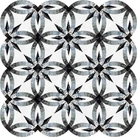 Achromatic Wedding Star 54 inch Size • 54x54 $302.00 Kit with Pattern