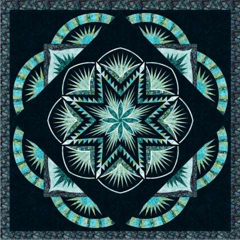 Snowfall Mixer KING: Seafoam colorway