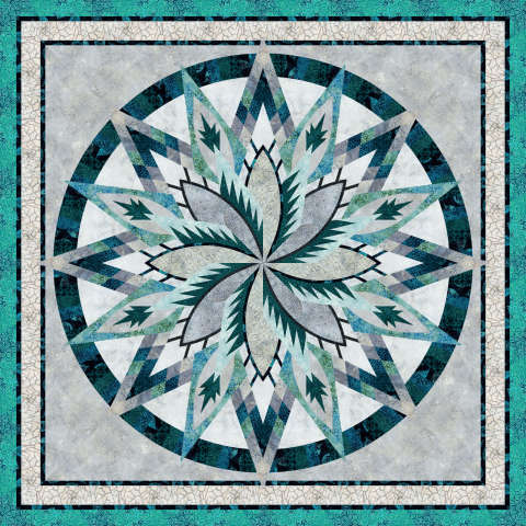 Silver Shores in Breathe and Bayou Batiks by Riley Blake Expressions